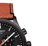 Tissot Chrono XL NBA Special Edition Black Dial Brown Leather Strap Watch for Men - T116.617.36.051.12 Buy Now By Tissot