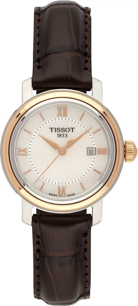 Tissot Bridgeport Lady White Dial Brown Leather Strap Watch For Women - T097.010.26.118.00 Buy Now By Tissot