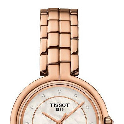 Tissot T Lady Flamingo Mother of Pearl Dial Rose Gold Steel Strap Watch For Women - T094.210.33.116.02 Buy Now By Tissot