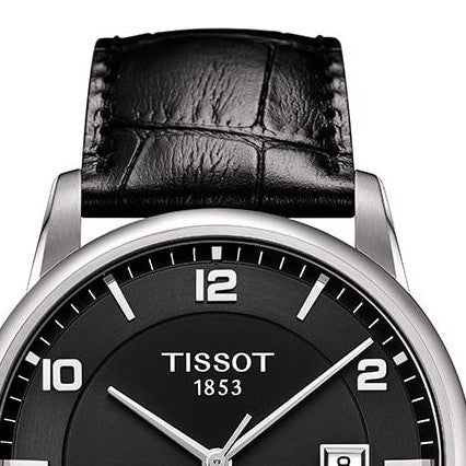 Tissot Luxury Powermatic 80 Black Dial Black Leather Strap Watch For Men - T086.407.16.057.00 Buy Now By Tissot