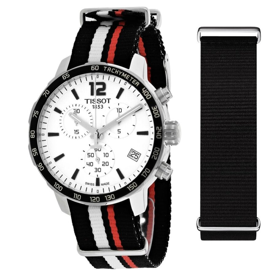 Tissot T Sport Quickster Chronograph NATO Watch For Men - T095.417.17.037.01 Buy Now By Tissot