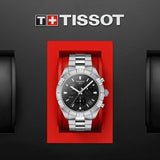 Tissot T Classic PR 100 Sport Chronograph Black Dial Silver Steel Strap Watch for Men - T101.617.11.051.00 Buy Now By Tissot