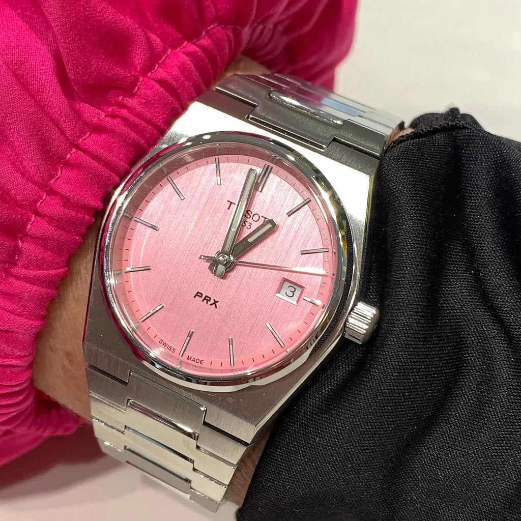 Tissot PRX Quartz Pink Dial Silver Steel Strap Watch for Women - T137.210.11.331.00 Buy Now By Tissot