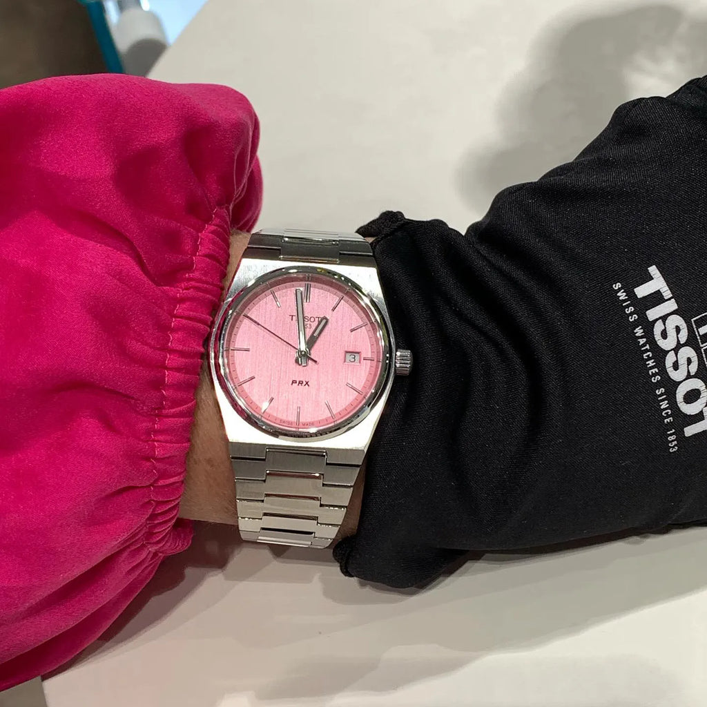 Tissot PRX Quartz Pink Dial Silver Steel Strap Watch for Women - T137.210.11.331.00 Buy Now By Tissot