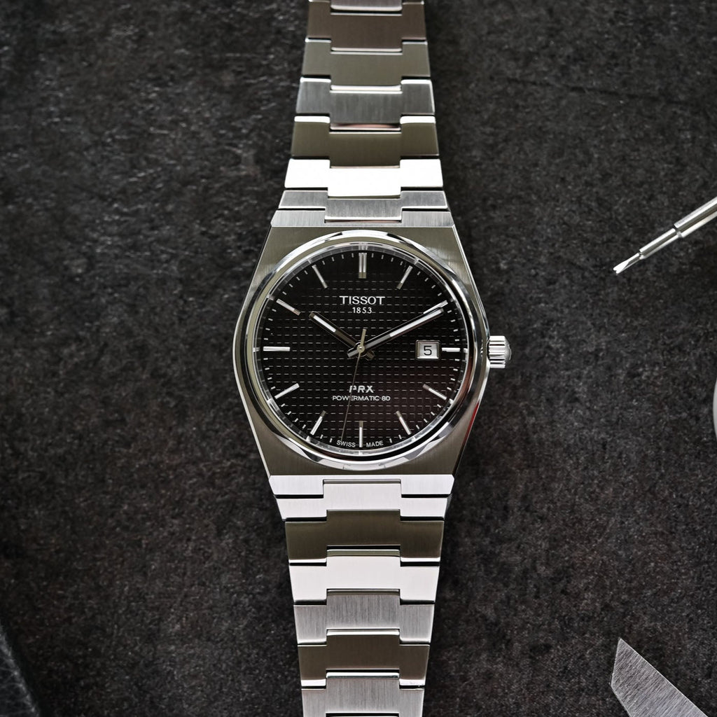 Tissot PRX Powermatic 80 Black Dial Silver Steel Strap Watch For Men - T137.407.11.051.00 Buy Now By Tissot