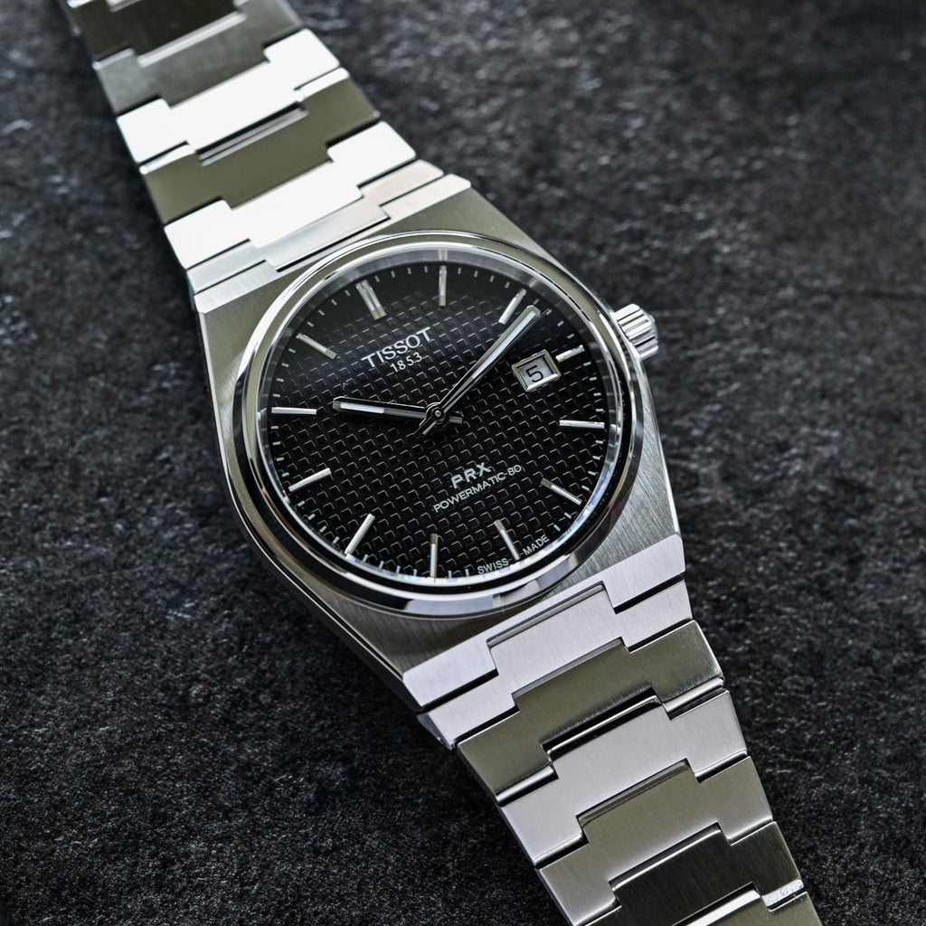 Tissot PRX Powermatic 80 Black Dial Silver Steel Strap Watch For Men - T137.407.11.051.00 Buy Now By Tissot