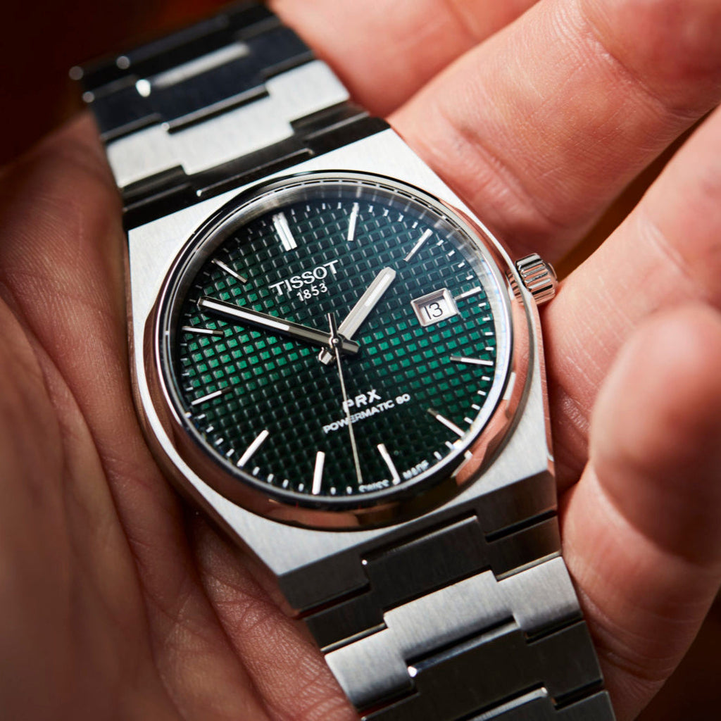 Tissot PRX Powermatic 80 Green Dial Silver Steel Strap Watch For Men - T137.407.11.091.00 Buy Now By Tissot