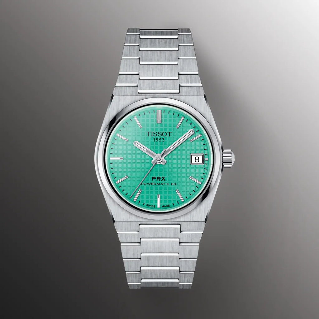 Tissot PRX Powermatic 80 Automatic Mint Green Dial Silver Steel Strap Watch for Men - T137.407.11.091.01 Buy Now By Tissot