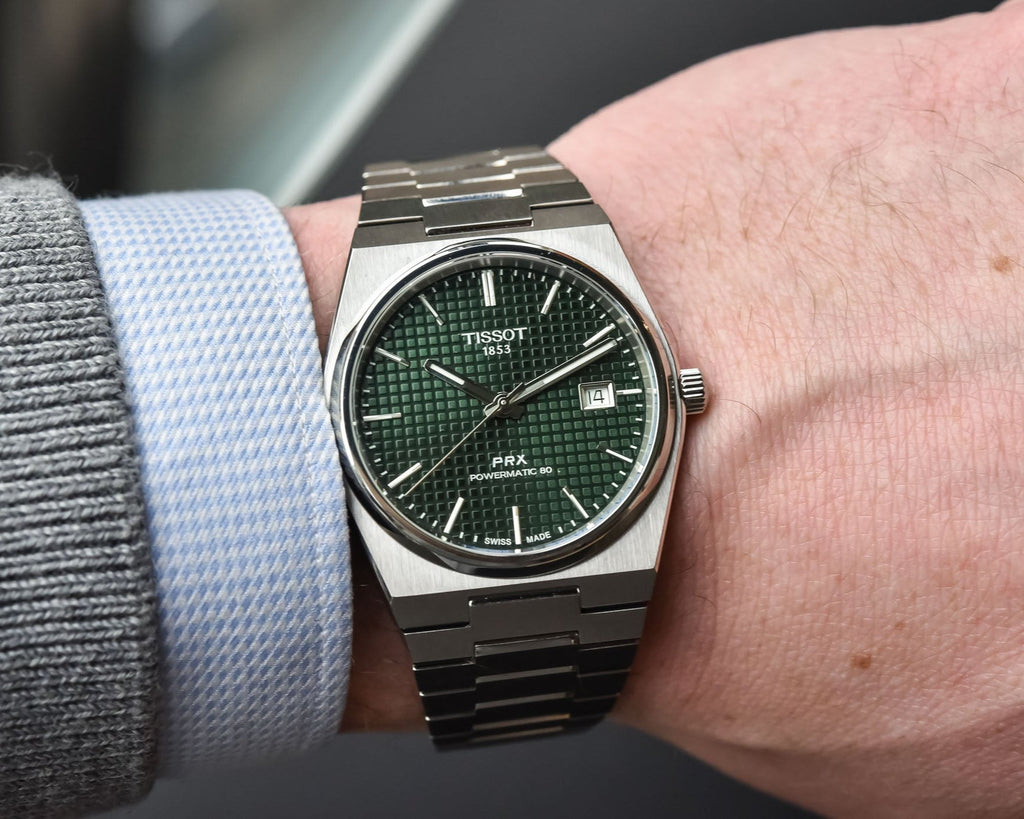 Tissot PRX Powermatic 80 Green Dial Silver Steel Strap Watch For Men - T137.407.11.091.00 Buy Now By Tissot