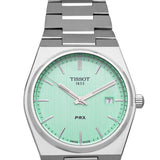Tissot PRX Quartz Light Green Dial Silver Steel Strap Watch for Men - T137.410.11.091.01 Buy Now By Tissot