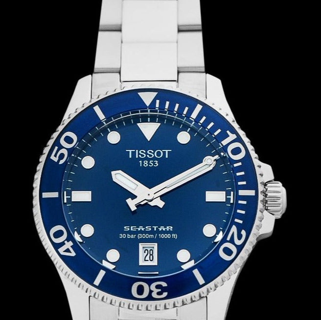 Tissot Seastar 1000 Lady Blue Dial Silver Steel Strap Watch For Women - T120.210.11.041.00 Buy Now By Tissot