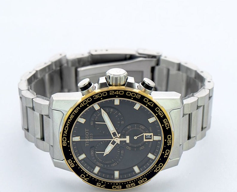 Tissot Supersport Chrono Black Dial Silver Steel Strap Watch For Men - T125.617.21.051.00 Buy Now By Tissot