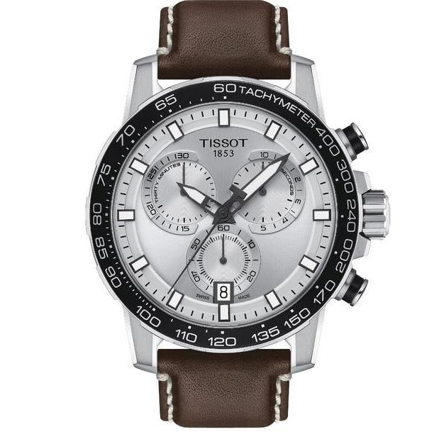 Tissot Supersport Chrono Silver Dial Brown Leather Strap Watch for Men - T125.617.16.031.00 Buy Now By Tissot