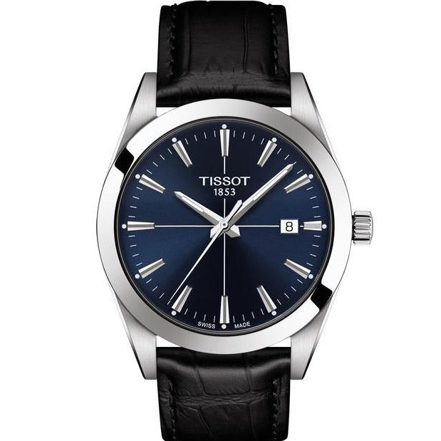 Tissot Gentlemen Blue Dial Black Leather Strap Watch for Men - T127.410.16.041.01 Buy Now By Tissot