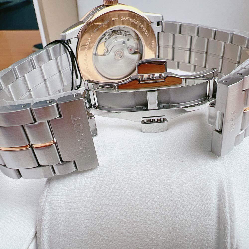 Tissot T Classic Luxury Powermatic 80 Black Dial Silver Steel Strap Watch For Men - T086.407.22.067.00 Buy Now By Tissot