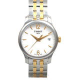 Tissot T Classic Tradition White Dial Two Tone Mesh Bracelet Watch for Women - T063.210.22.037.00 Buy Now By Tissot