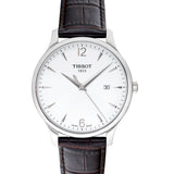 Tissot T Classic Tradition White Dial Brown Leather Strap Watch For Men - T063.610.16.037.00 Buy Now By Tissot