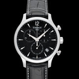 Tissot T Classic Tradition Chronograph Black Dial Black Leather Strap Watch For Men - T063.617.16.057.00 Buy Now By Tissot