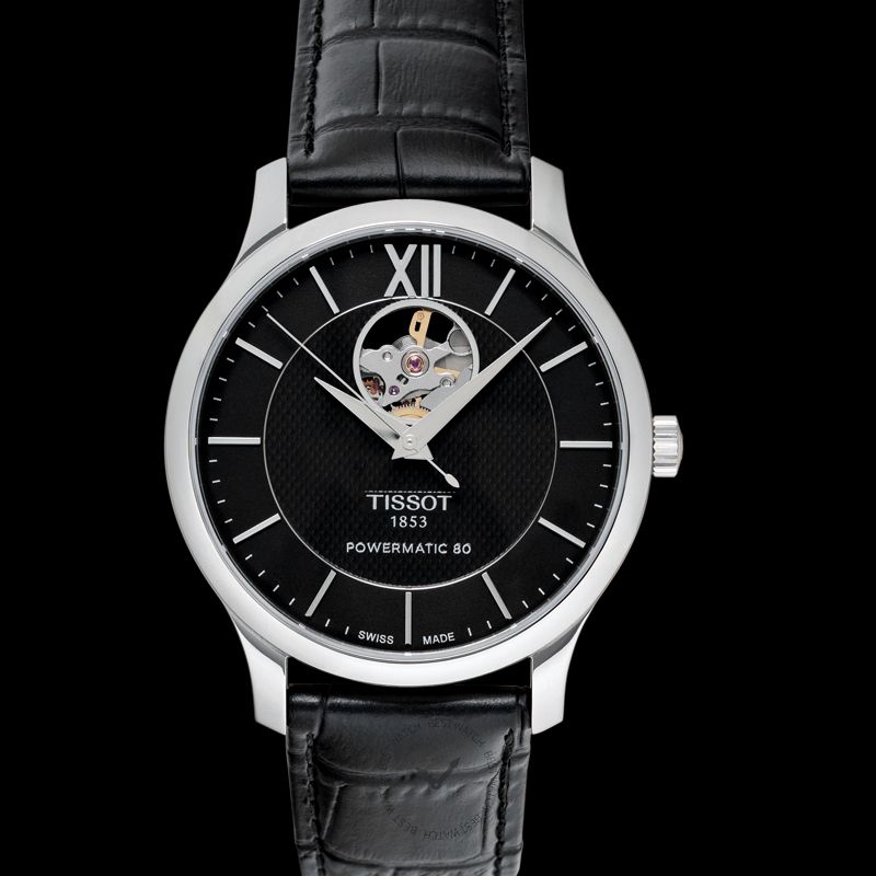 Tissot Tradition Powermatic 80 Open Heart Automatic Watch For Men - T063.907.16.058.00 Buy Now By Tissot