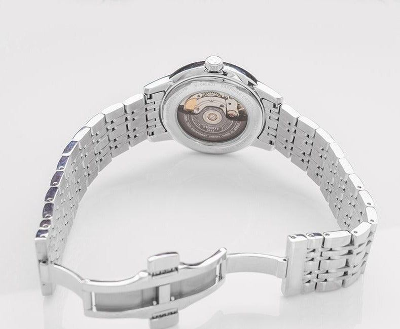 Tissot Classic Carson Powermatic 80 Black Dial Silver Steel Strap Watch For Men - T085.407.11.051.00 Buy Now By Tissot