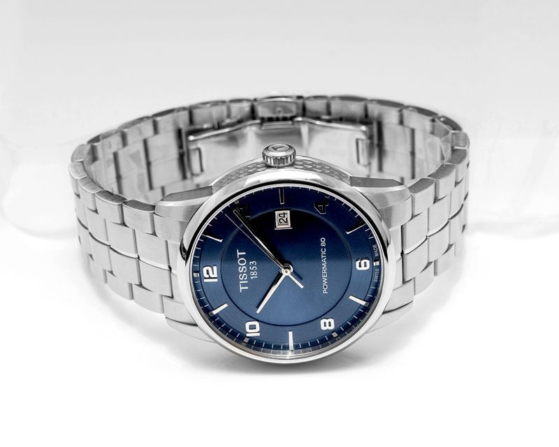 Tissot Luxury Powermatic 80 Blue Dial Silver Steel Strap Watch For Men - T086.407.11.047.00 Buy Now By Tissot