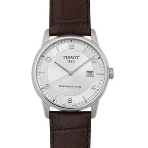 Tissot Luxury Powermatic 80 Silver Dial Brown Leather Strap Watch For Men - T086.407.16.037.00 Buy Now By Tissot