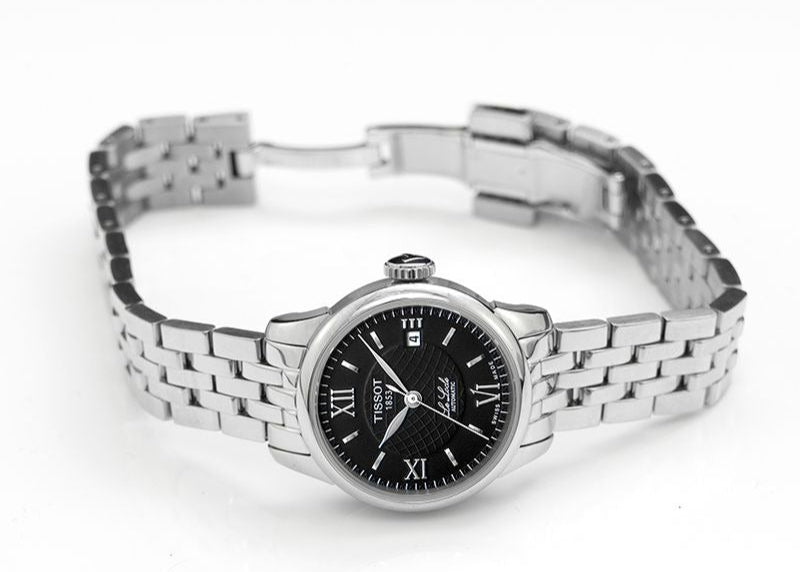 Tissot Le Locle Automatic Small Lady Black Dial Silver Steel Strap Watch For Women - T41.1.183.53 Buy Now By Tissot