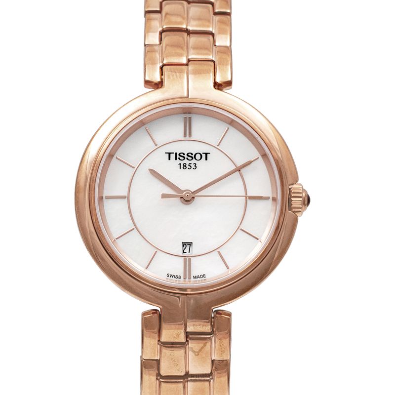 Tissot T Lady Flamingo Mother of Pearl Dial Rose Gold Steel Strap Watch For Women - T094.210.33.111.01 Buy Now By Tissot