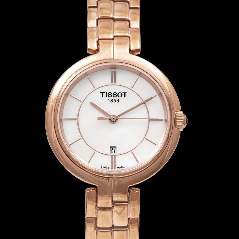 Tissot T Lady Flamingo Mother of Pearl Dial Rose Gold Steel Strap Watch For Women - T094.210.33.111.01 Buy Now By Tissot