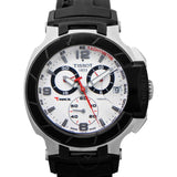 Tissot T Race Chronograph White Dial Black Rubber Strap Watch for Men - T048.417.27.037.00 Buy Now By Tissot