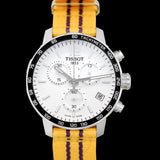 Tissot Quickster Chronograph NBA LA Lakers White Dial Yellow NATO Strap Watch for Men - T095.417.17.037.05 Buy Now By Tissot