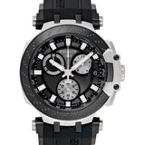 Tissot T Race Chronograph Anthracite Black Dial Black Silicone Strap Watch For Men - T115.417.27.061.00 Buy Now By Tissot
