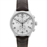 Tissot Chrono XL Silver Dial Brown Leather Strap Watch For Men - T116.617.16.037.00 Buy Now By Tissot
