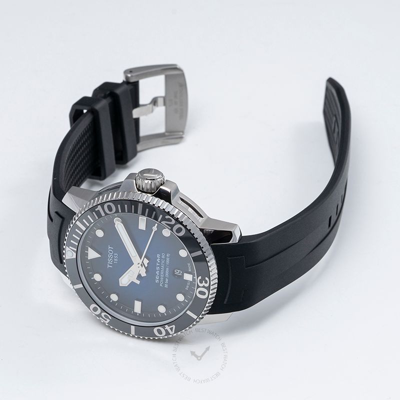 Tissot Seastar 1000 Powermatic 80 Black Dial Black Nylon Strap Watch For Men - T120.407.17.051.00 Buy Now By Tissot