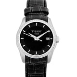 Tissot T Trend Couturier Diamonds Black Dial Black Leather Strap Watch for Women - T035.210.66.051.00 Buy Now By Tissot