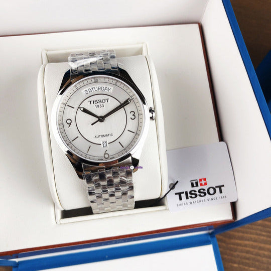 Tissot T Classic T One Automatic Silver Dial Silver Steel Strap Watch For Men - T038.430.11.037.00 Buy Now By Tissot
