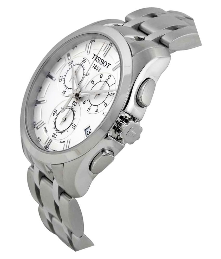 Tissot Couturier Chronograph White Dial Silver Steel Strap Watch For Men - T035.617.11.031.00 Buy Now By Tissot
