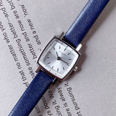 Tissot Lovely Square Silver Dial Blue Leather Strap Watch For Women - T058.109.16.031.00 Buy Now By Tissot