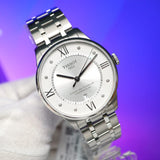 Tissot Chemin Des Tourelles Powermatic 80 Diamonds Silver Dial Silver Steel Strap Watch for Men - T099.407.11.033.00 Buy Now By Tissot