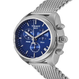 Tissot PR 100 Chronograph Blue Dial Silver Mesh Bracelet Watch for Men - T101.417.11.041.00 Buy Now By Tissot