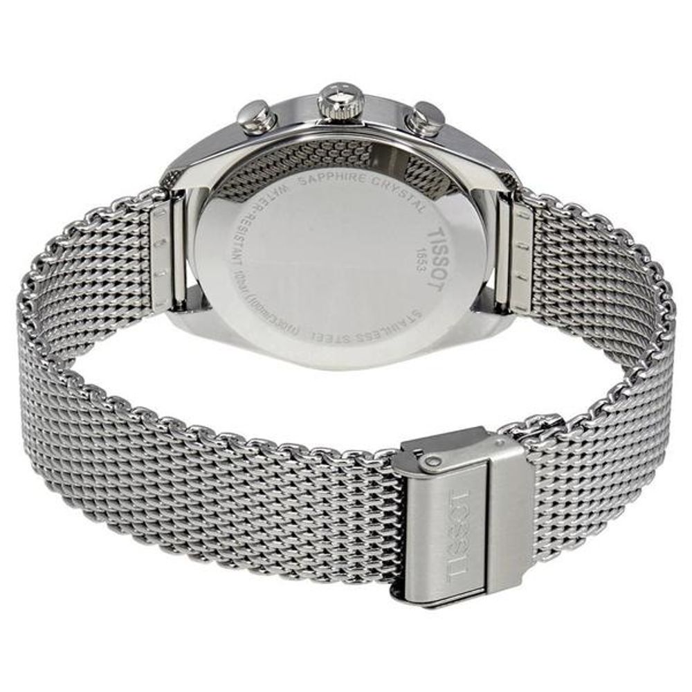 Tissot PR 100 Chronograph Blue Dial Silver Mesh Bracelet Watch for Men - T101.417.11.041.00 Buy Now By Tissot