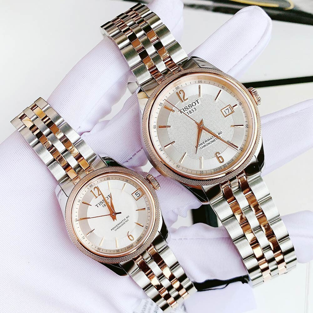 Tissot Ballade Powermatic 80 Mother of Pearl Silver Dial Two Tone Steel Strap Watch For Women - T108.208.22.117.00 Buy Now By Tissot