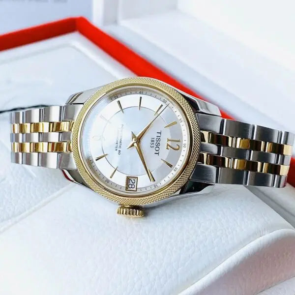 Tissot Ballade Powermatic 80 Mother of Pearl Silver Dial Two Tone Steel Strap Watch For Women - T108.208.22.117.00 Buy Now By Tissot