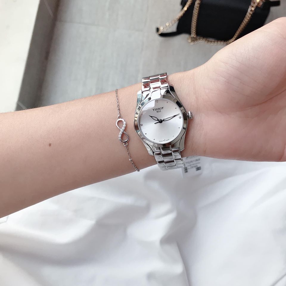 Tissot T Wave Diamonds White Dial Silver Steel Strap Watch For Women - T112.210.11.036.00 Buy Now By Tissot