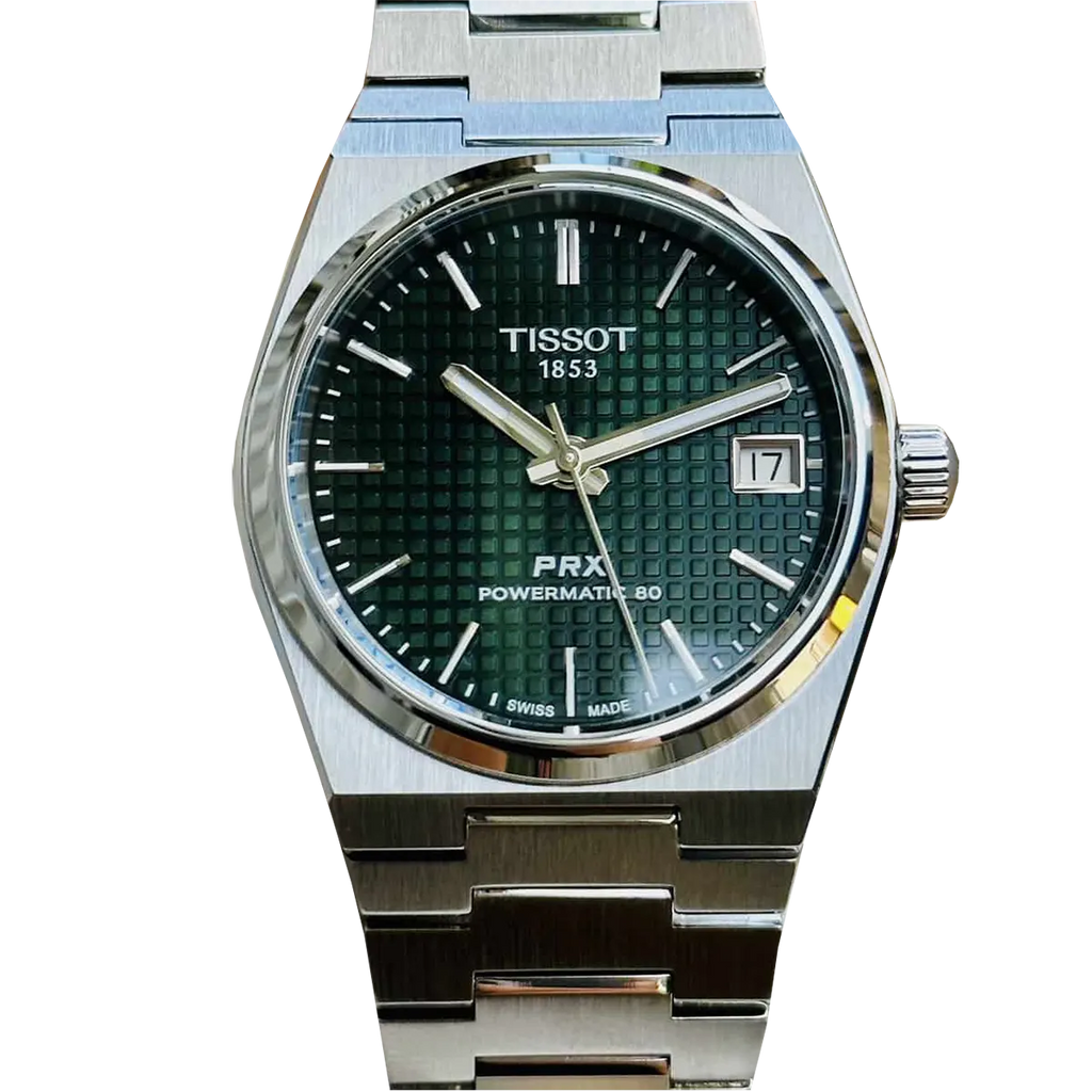 Tissot PRX Powermatic 80 Green Dial Silver Steel Strap Watch for Men - T137.207.11.091.00 Buy Now By Tissot