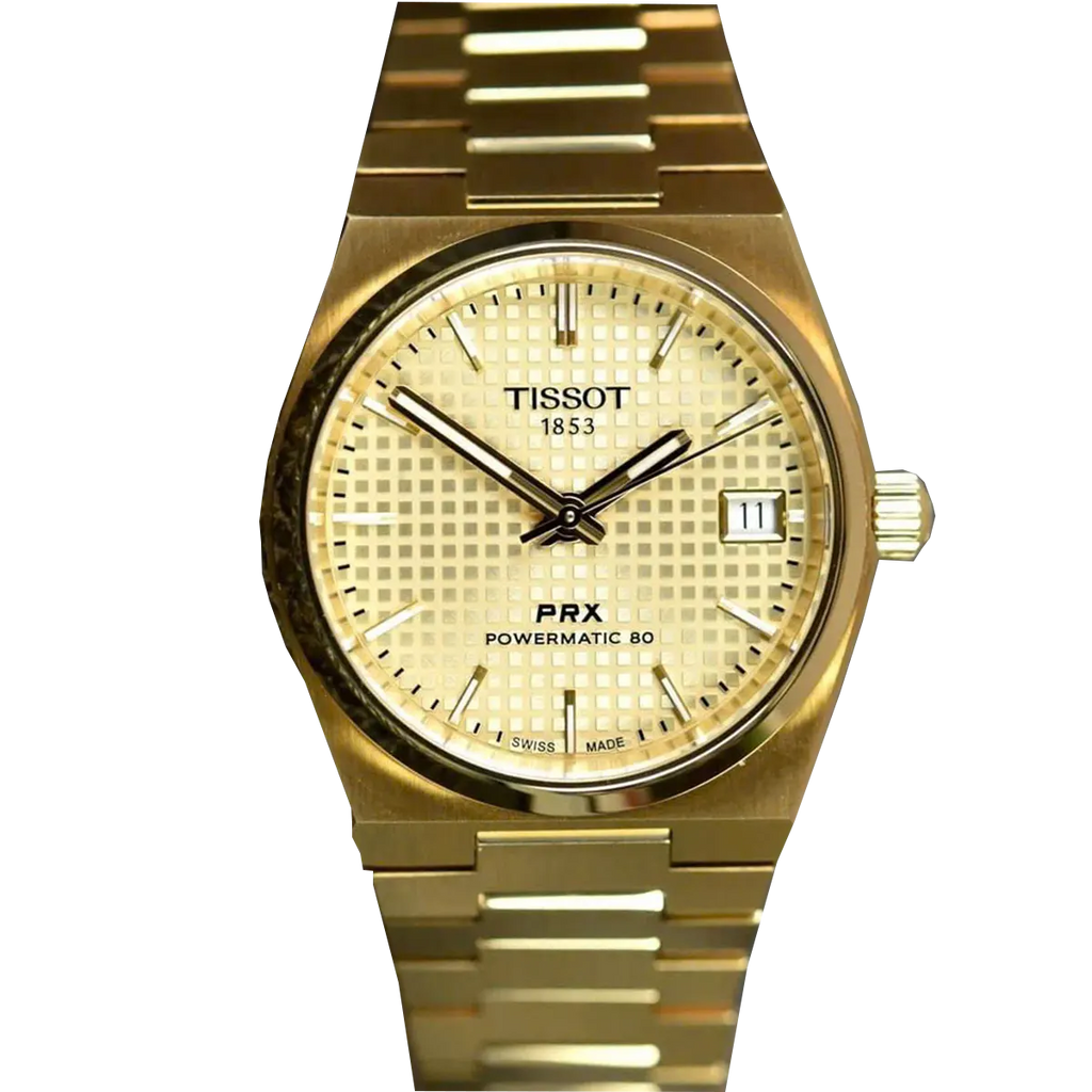 Tissot PRX Powermatic 80 Gold Dial Gold Steel Strap Watch for Men - T137.207.33.021.00 Buy Now By Tissot