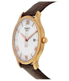 Tissot T Classic Tradition Silver Dial Brown Leather Strap Watch For Men - T063.610.36.038.00 Buy Now By Tissot
