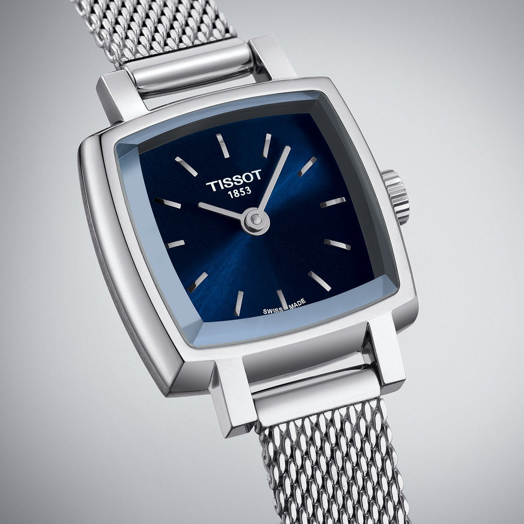 Tissot Lovely Square Blue Dial Silver Mesh Bracelet Watch For Women - T058.109.11.041.00 Buy Now By Tissot