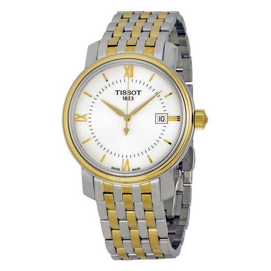 Tissot T Classic Bridgeport Quartz Silver Dial Two Tone Mesh Bracelet Watch For Men - T097.410.22.036.00 Buy Now By Tissot