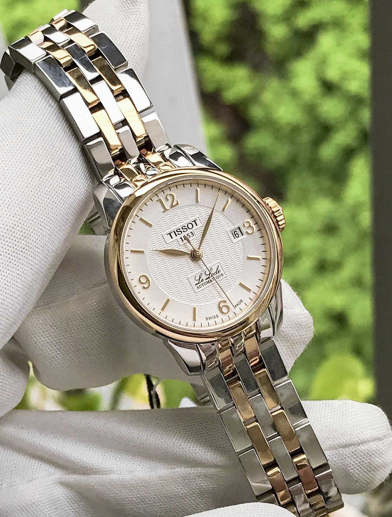 Tissot Le Locle Automatic Small Lady White Dial Two Tone Steel Strap Watch For Women - T41.2.183.34 Buy Now By Tissot